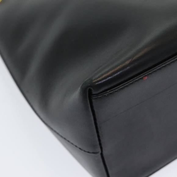 GUCCI Bamboo Hand Bag Leather Black 001 3008 000926 Auth 83723 - Picture 14 of 16